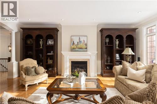 1285 Beaufort Drive, Burlington, ON - Indoor Photo Showing Living Room With Fireplace