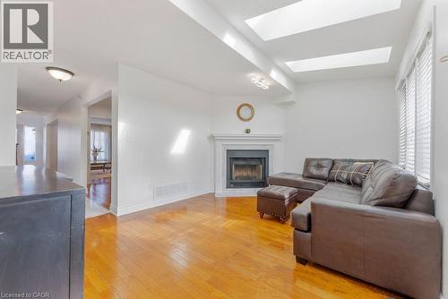 113 Greenshire Drive, Hamilton, ON - Indoor Photo Showing Living Room With Fireplace