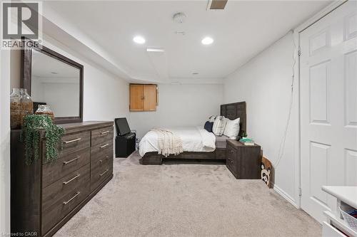 Bedroom with light carpet and recessed lighting - 11 Ingleside Drive, Kitchener, ON - Indoor Photo Showing Bedroom
