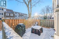 New concrete patio under the snow - 