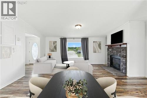45 Riverbend Crescent, Nanticoke, ON - Indoor Photo Showing Living Room With Fireplace