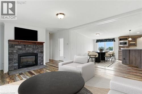 45 Riverbend Crescent, Nanticoke, ON - Indoor Photo Showing Living Room With Fireplace