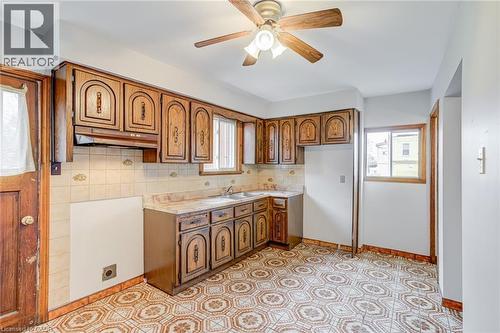 53 Sherman Avenue N, Hamilton, ON - Indoor Photo Showing Kitchen With Double Sink