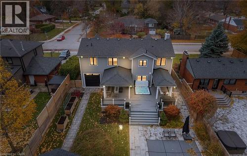 Aerial perspective of suburban area - 735 George Street, Burlington, ON - Outdoor