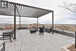 View of patio with a city view - 