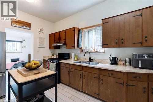 132 Ferguson Avenue N, Hamilton, ON - Indoor Photo Showing Kitchen With Double Sink