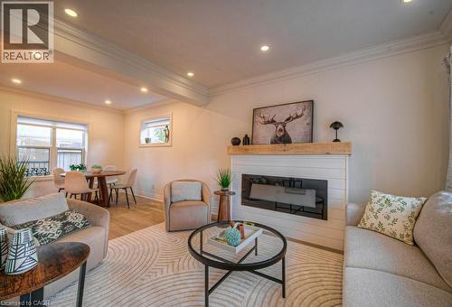 30 Dunbar Road S, Waterloo, ON - Indoor Photo Showing Living Room With Fireplace