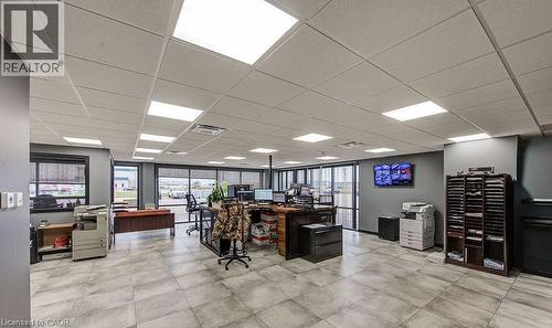Office area with a drop ceiling - 55 Progress Drive E, Aylmer, ON 