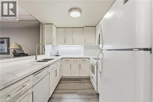 430 Pearl Street Unit# 403, Burlington, ON - Indoor Photo Showing Kitchen With Double Sink