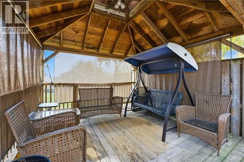 Main house deck, gazebo area - 26 Terrace Hill Street, Brantford, ON - Outdoor With Deck Patio Veranda With Exterior
