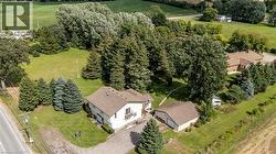 Aerial view of sparsely populated area - 