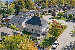 Aerial perspective of suburban area - 