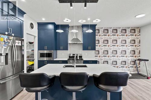 38 Seton Parade Se, Calgary, AB - Indoor Photo Showing Kitchen With Stainless Steel Kitchen With Upgraded Kitchen