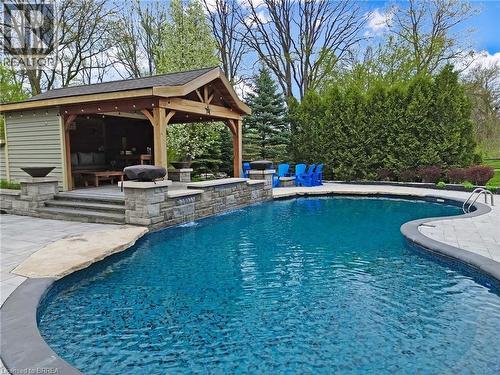 16 Westlake Boulevard, Brantford, ON - Outdoor With In Ground Pool With Backyard