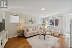 Crown moulding in Living room with picture window - 