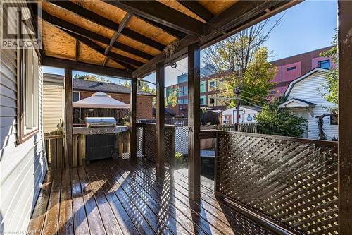 Wooden deck with grilling area - 23 Frederick Avenue, Hamilton, ON - Outdoor With Deck Patio Veranda With Exterior