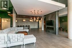 Living room with a large fireplace - 