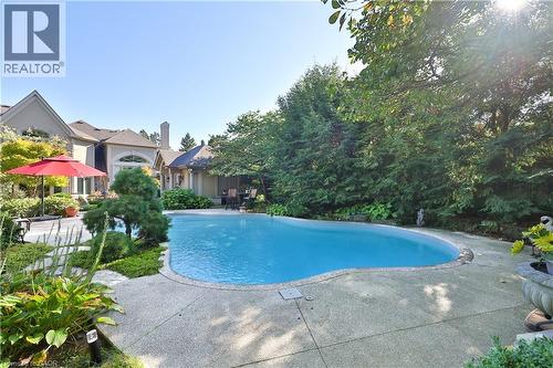 342 Pomona Avenue, Burlington, ON - Outdoor With In Ground Pool With Backyard