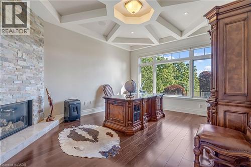 3122 Cedar Springs Road, Burlington, ON - Indoor Photo Showing Living Room With Fireplace