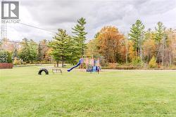 Community jungle gym with a yard - 
