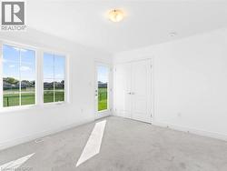 Spare room with carpet flooring and baseboards - 