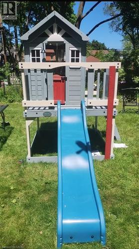 Play Set in yard - 25 Fairmount Avenue, Hamilton, ON - Outdoor With In Ground Pool