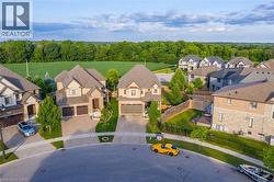 Aerial perspective of suburban area - 
