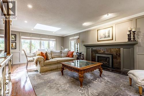 225 Shoreacres Road, Burlington, ON - Indoor Photo Showing Living Room With Fireplace