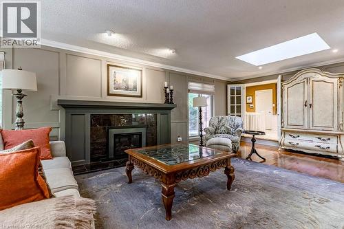225 Shoreacres Road, Burlington, ON - Indoor Photo Showing Living Room With Fireplace