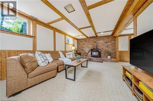 2157 8 Sideroad, Burlington, ON - Indoor Photo Showing Living Room With Fireplace