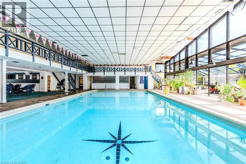 Indoor pool with a patio and a pergola - 57 12Th Conc Road E Unit# 430, Flamborough, ON - Indoor Photo Showing Other Room With In Ground Pool