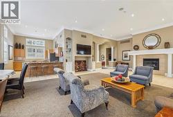 Party room includes kitchen area. - 