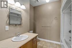 Very spacious full bath with vanity and shower / bathtub combination - 