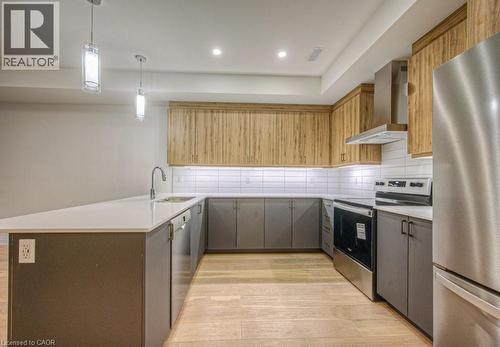258 Hespeler Road Unit# 8, Cambridge, ON - Indoor Photo Showing Kitchen With Stainless Steel Kitchen With Upgraded Kitchen