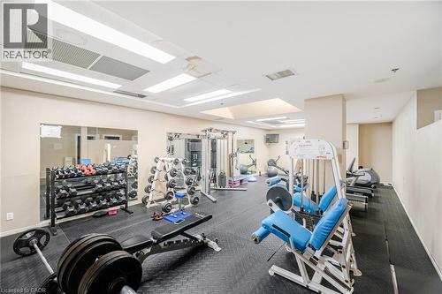 135 James Street S Unit# 1605, Hamilton, ON - Indoor Photo Showing Gym Room