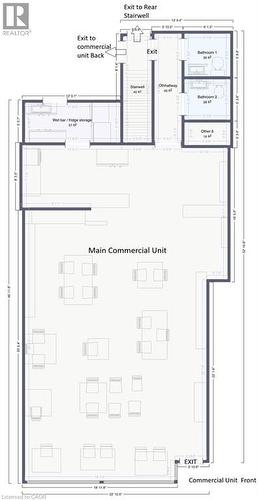 C1 Commercial Unit - Drawing for  information purposes only Measurments Approximate - 237 James Street N, Hamilton, ON 