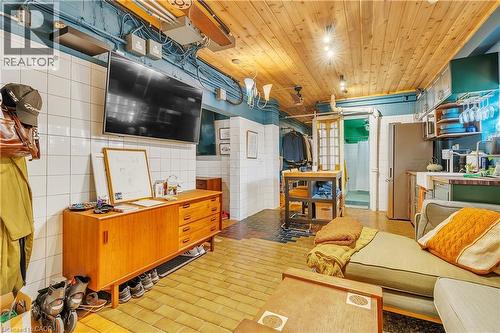 Rear main floor commercial space living/dining/kitchen - 237 James Street N, Hamilton, ON 