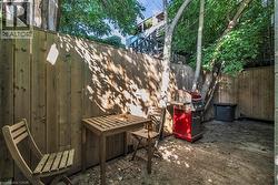 Rear main floor commercial space patio - 