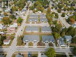 Aerial perspective of suburban area - 
