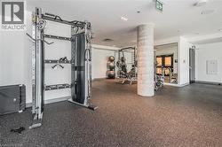 Workout area with ornate columns - 