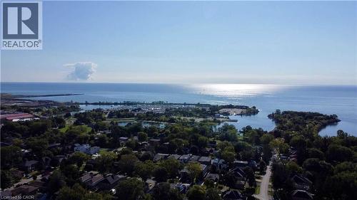 Aerial view of residential area featuring a large body of water - 588 Rapids Lane, Mississauga, ON - Outdoor With Body Of Water With View