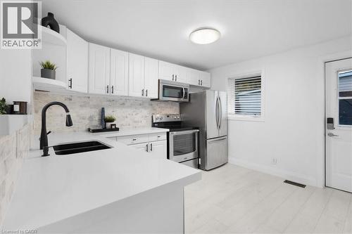 39 Division Street, Hamilton, ON - Indoor Photo Showing Kitchen With Double Sink