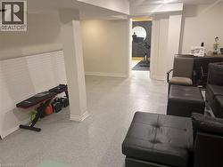 large living room area in basement - 