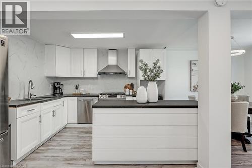 173 London Street N, Hamilton, ON - Indoor Photo Showing Kitchen With Double Sink With Upgraded Kitchen