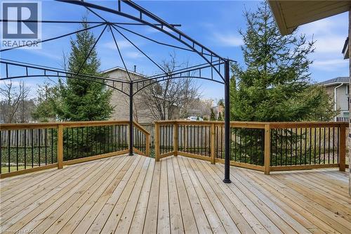 View of wooden deck - 3230 New Street Unit# 7, Burlington, ON - Outdoor With Deck Patio Veranda With Exterior