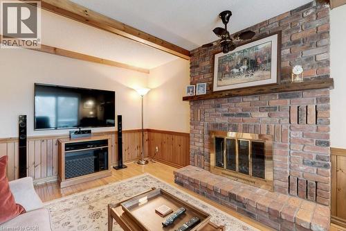 2251 Mansfield Drive, Burlington, ON - Indoor Photo Showing Living Room With Fireplace