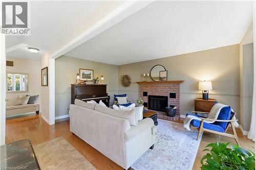 2163 Winding Way, Burlington, ON - Indoor Photo Showing Living Room With Fireplace