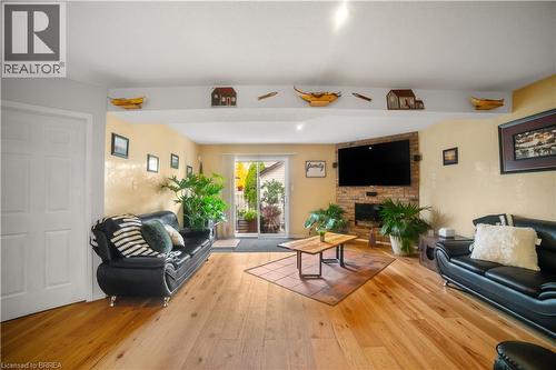 6 Bridgette Drive, Hamilton, ON - Indoor Photo Showing Living Room With Fireplace