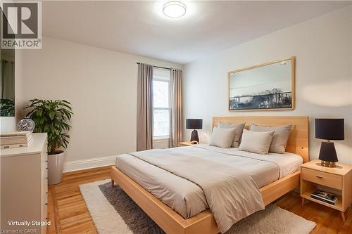 virtually staged - 17 Barnesdale Avenue N, Hamilton, ON - Indoor Photo Showing Bedroom