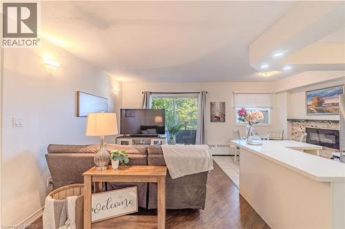 648 Grey Street Unit# 305, Brantford, ON - Indoor Photo Showing Living Room With Fireplace